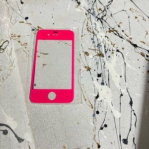 iphone 4 / 4s hot pink front outer glass.